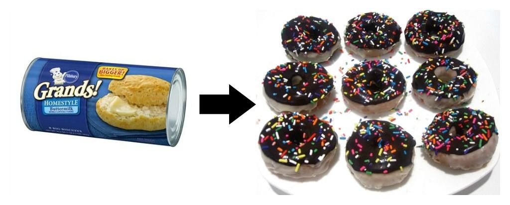 Easy Bready Biscuit Donuts!