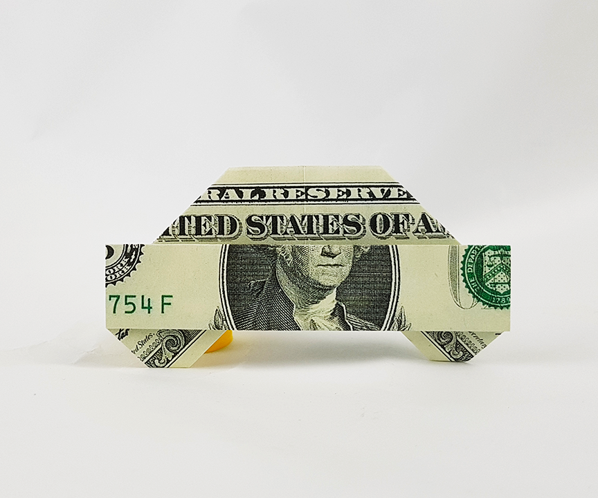 Money Dollar Origami Car From a Dollar Bill