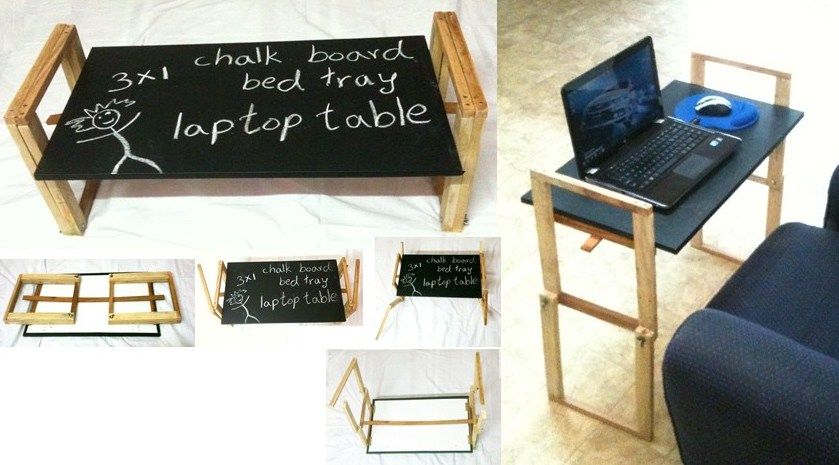 3x1 Folding Chalkboard Tray