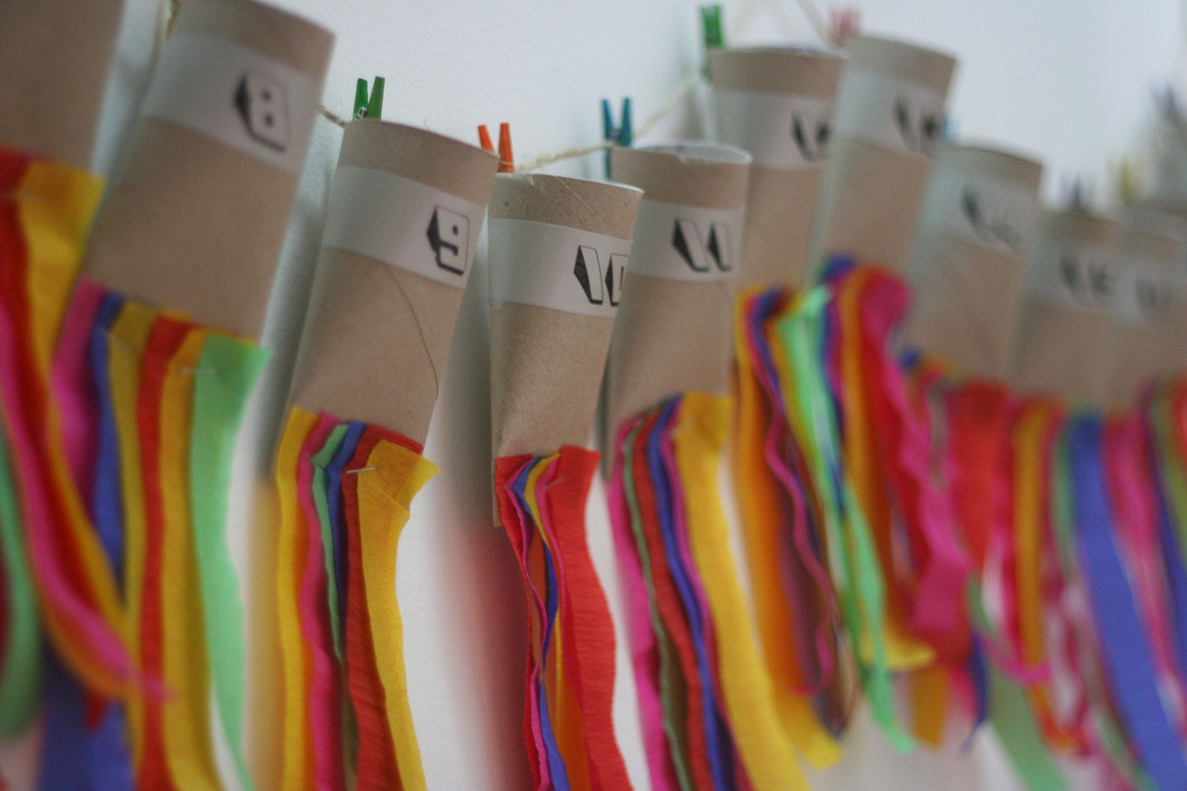 Recycled Toilet Roll Advent Calendar
