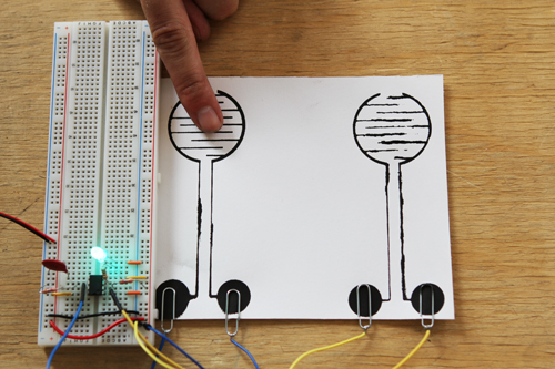 Making a Touch Sensitive On/Off Circuit With Bare Paint and a 555 Timer IC