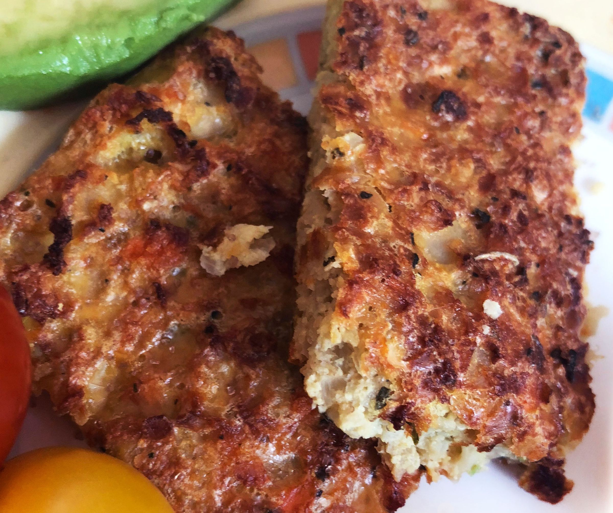 Organic Cauliflower, Onion & Bacon Squares