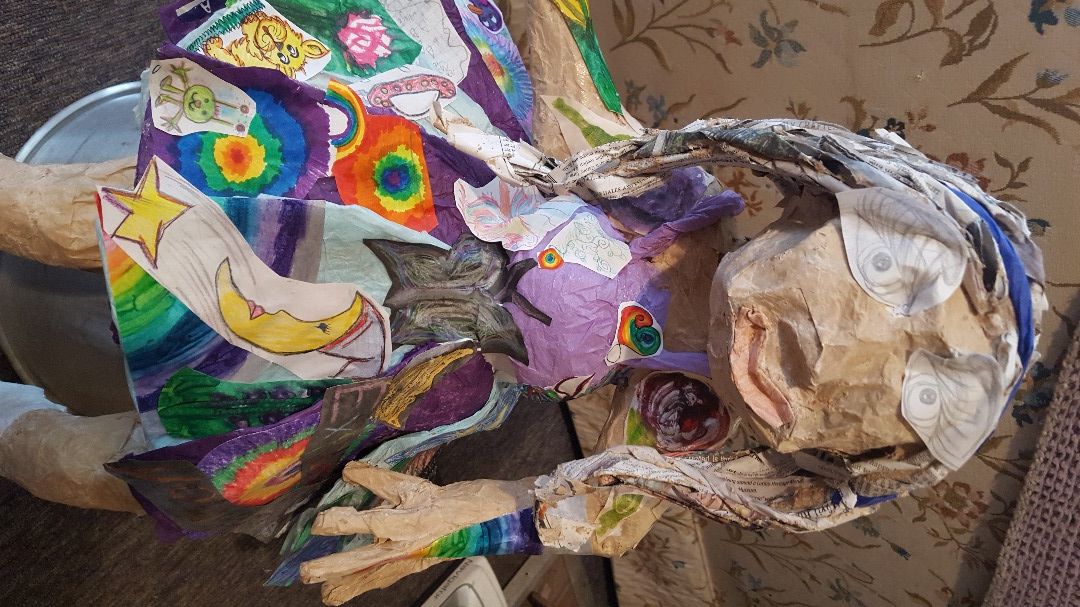How to Make a Paper Mache Figure + Preserve Old Artwork : 8 Steps ...