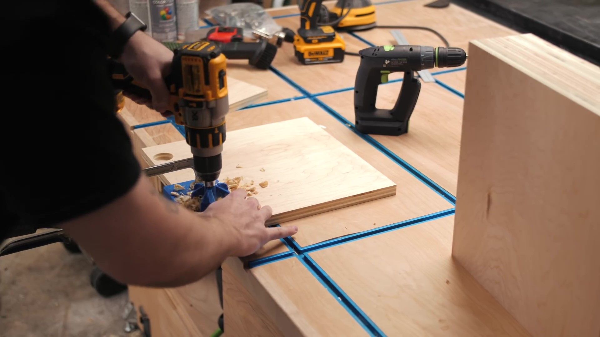 How to Build a DIY Plywood Media Console // Limited Tools Build 11