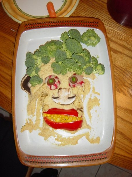 Frankenstein Hummus Platter