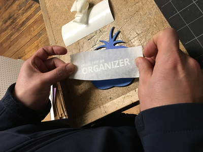 Transfer the Vinyl to the Name Tag