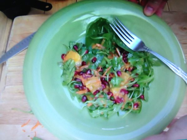 Pomegranate Greens & Orange Vinaigrette