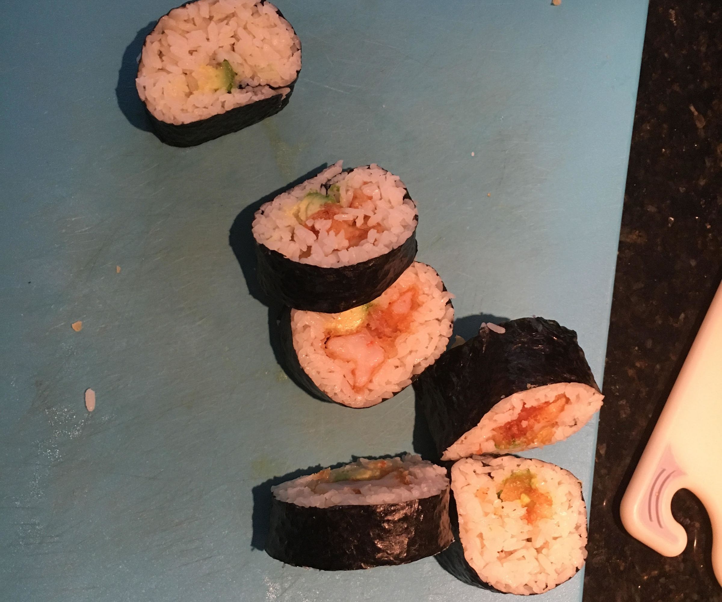 Avocado Shrimp Tempura Sushi