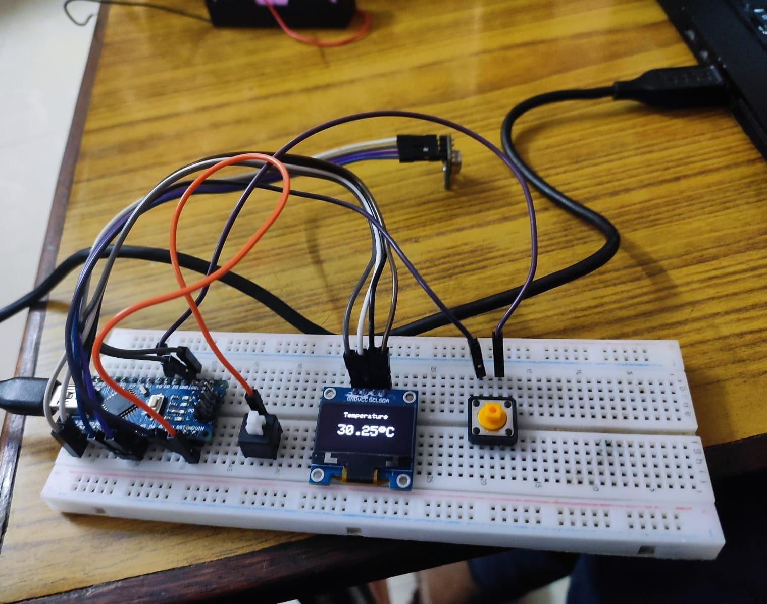 Infared Touchless Temperature Meter With OLED Display