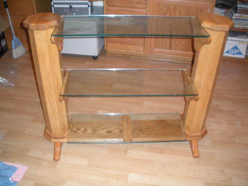 Glass and Oak Bookshelf