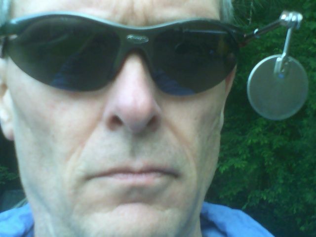 Sunglass-mounted bicycle mirror