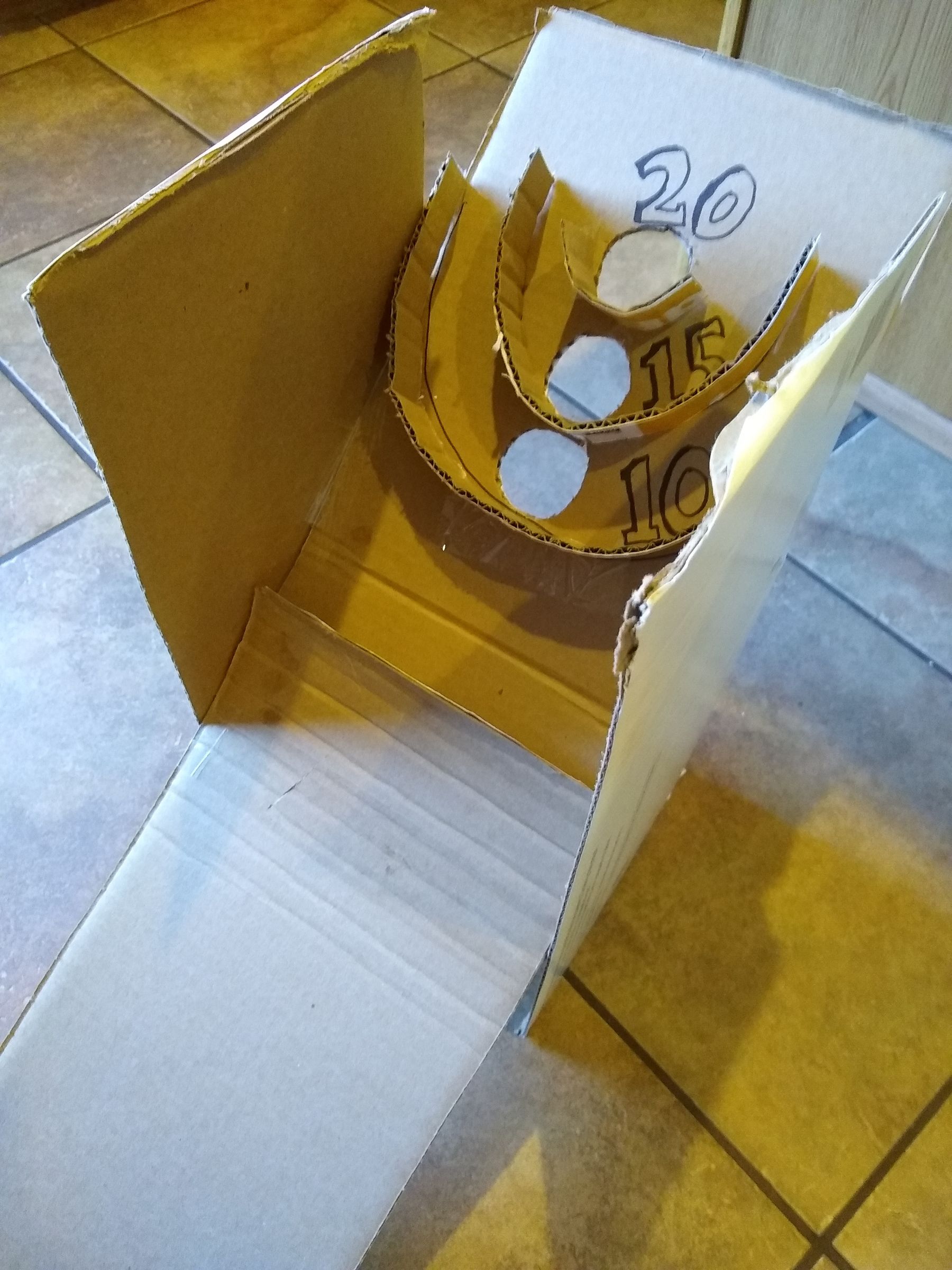 Easy Cardboard Mini Skee Ball 11 Steps Instructables