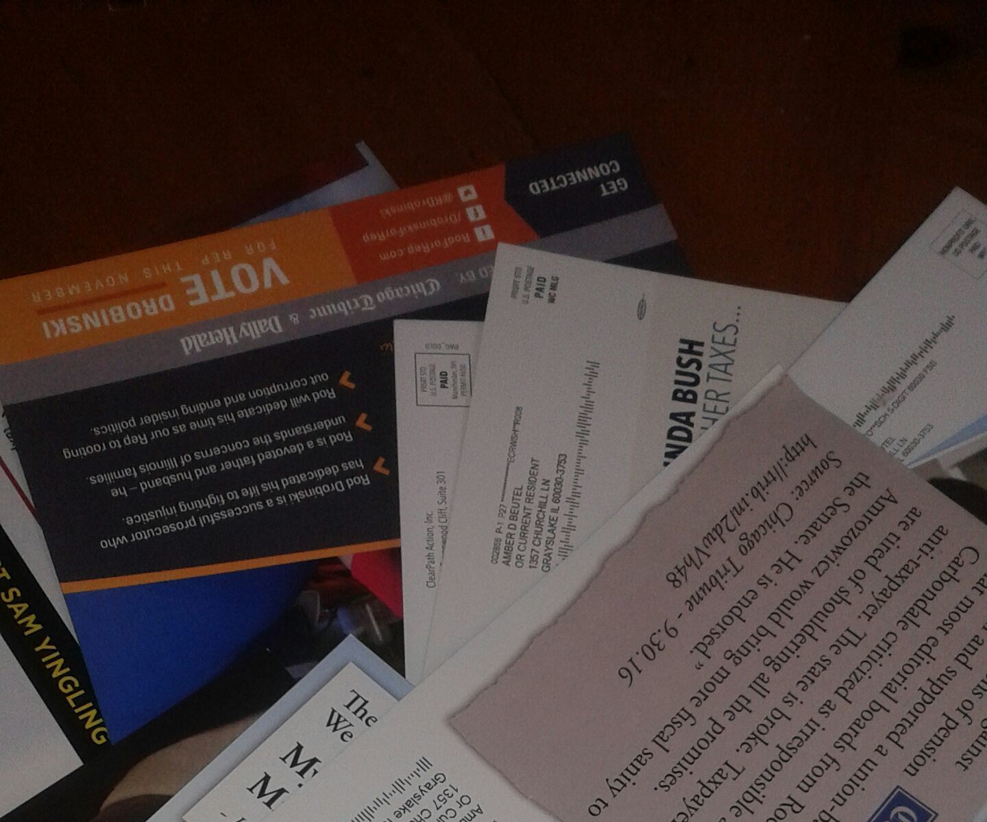 Poliical Ad Hot Glue Gun Stand