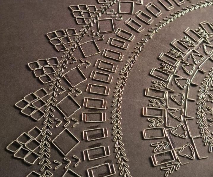 Geometric Mandala With Stapler Pins