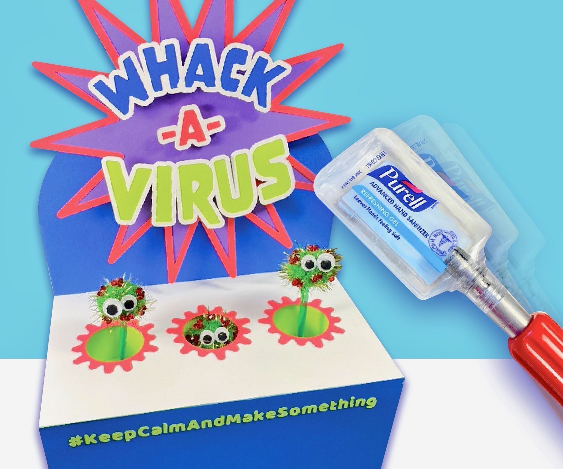 Whack-A-Virus DIY Game #KeepCalmAndMakeSomething