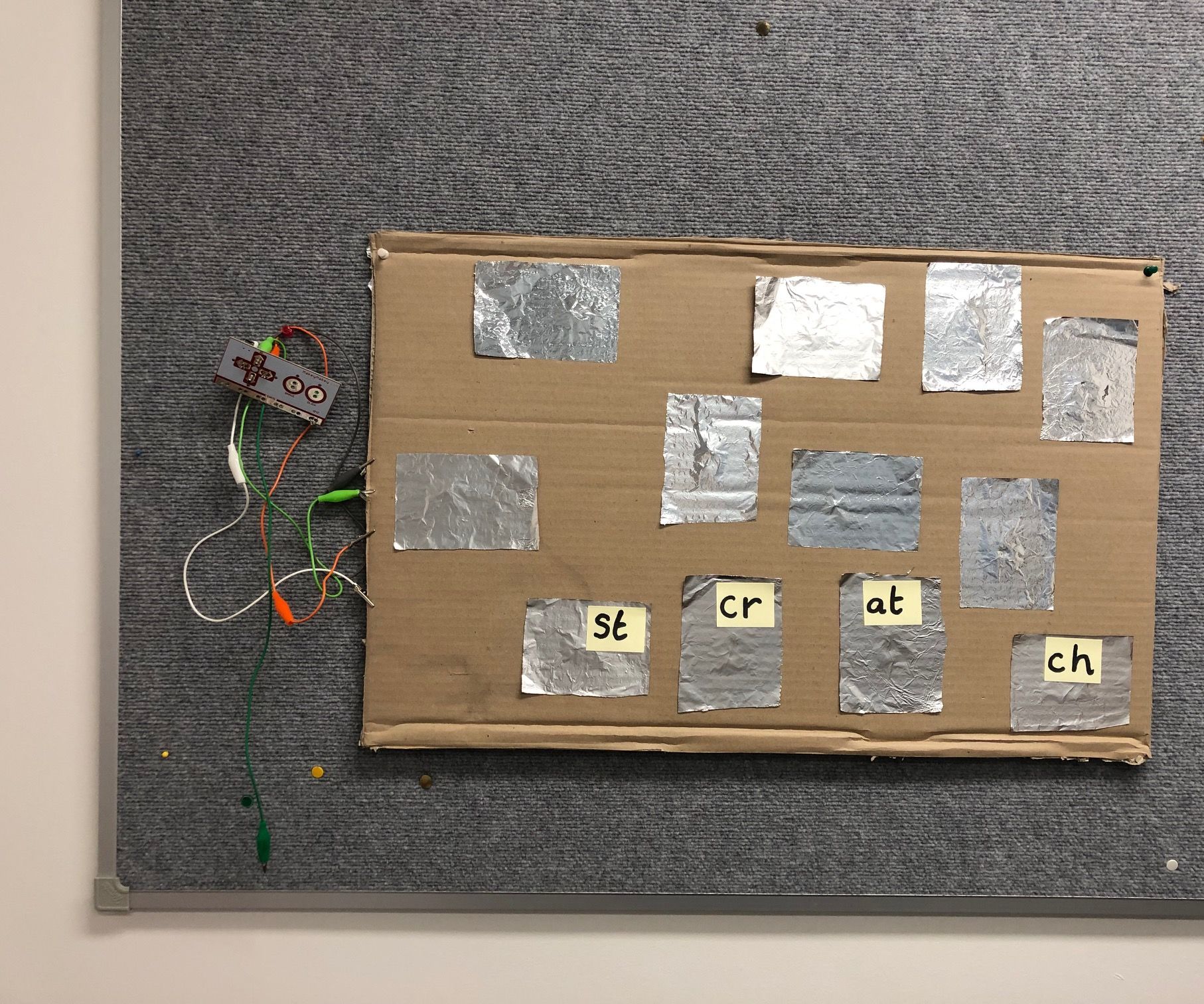 Interactive MakeyMakey & Scratch Phonics Board