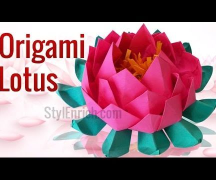 DIY Paper Crafts: How to Make an Easy Origami Paper Lotus 