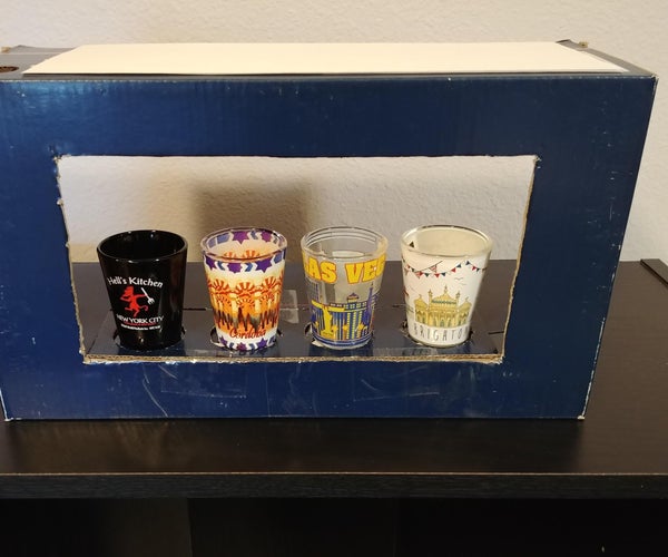 Shoebox Shot Glass Display