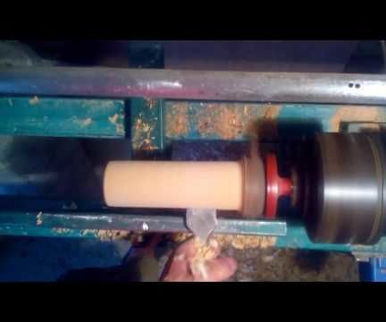 Wine Glass on a Lathe. Plum