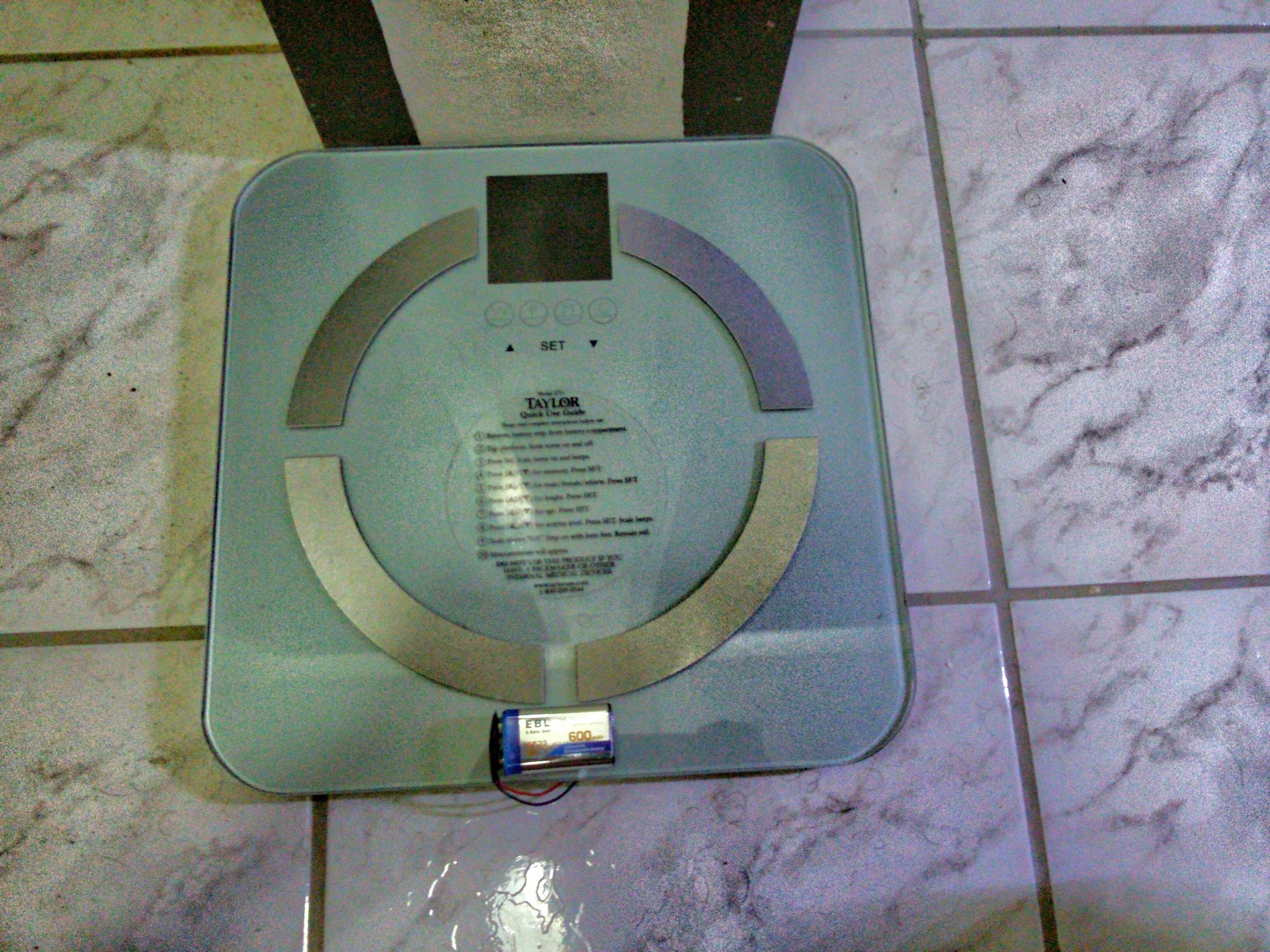 Converting a Digital Foot Scale to Rechargeable Battery. 