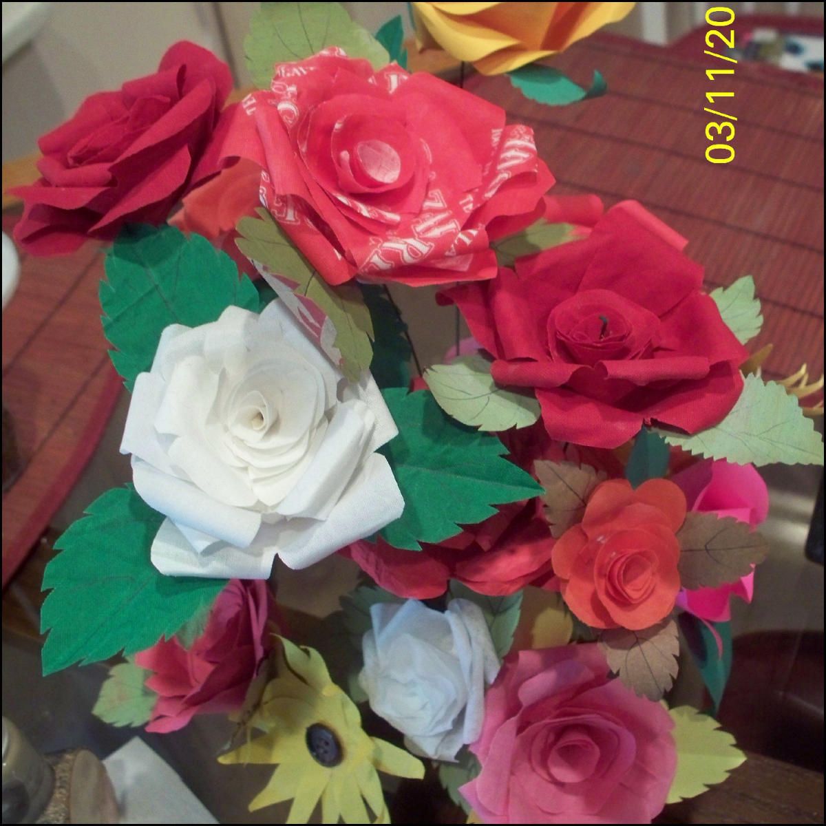 Starched Fabric Roses for Your Valentine!