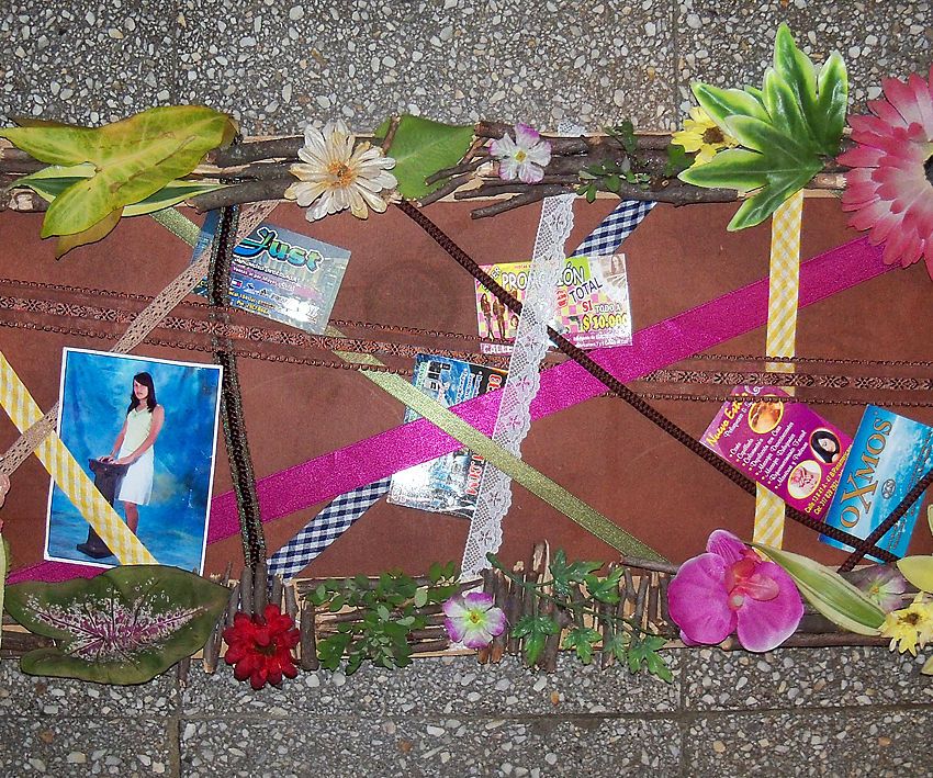 Organizer Board - From Wood Scraps, Ribbons and Sticks