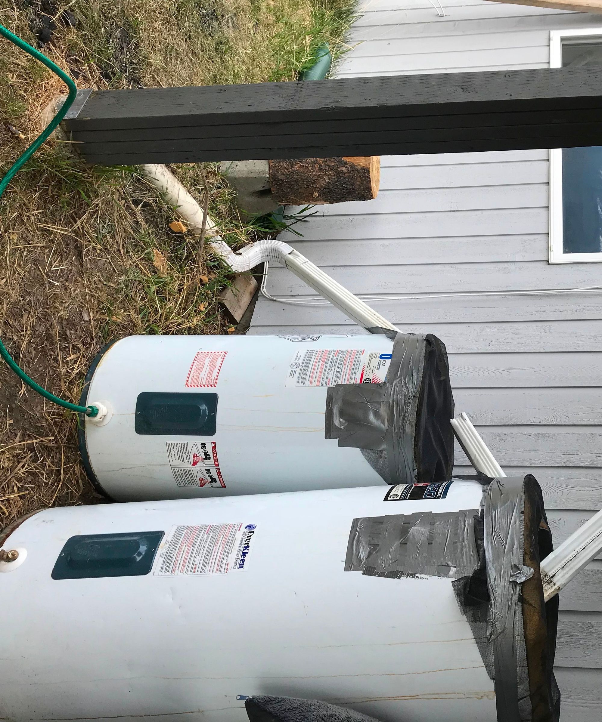 Hot Water Tank Rain Collection