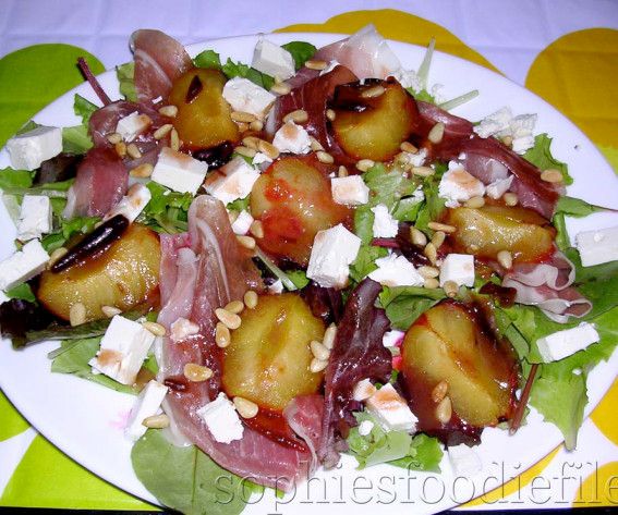 Sophie's End of Summer Salad With Roasted Plums & Plum Dressing!
