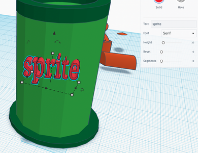 Adding the Holder/ Name of Soda