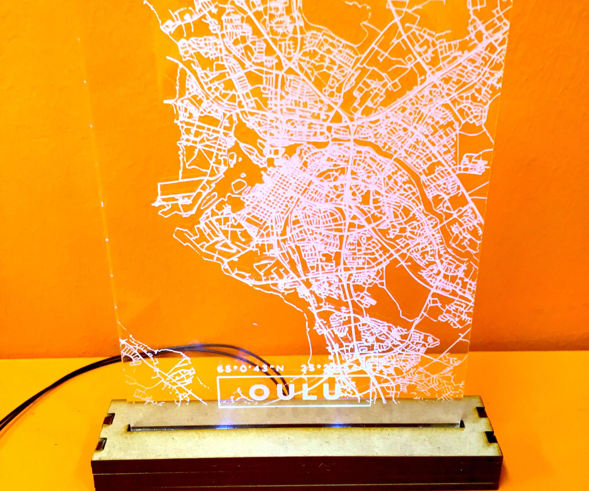 Illuminated Map With LEDs