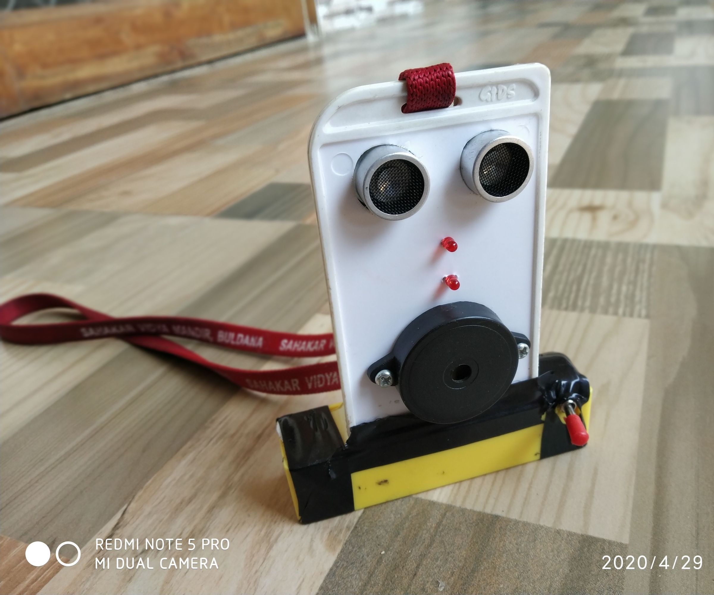 Social Distancing Safety Card Using Ultrasonic Sensor