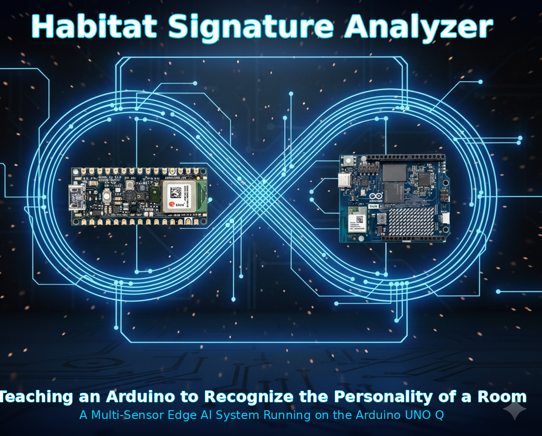 Habitat Signature Analyzer (H.S.A)- a Multi-Sensor Edge AI System Running Entirely on Arduino Hardware Uno-Q/nano 33BLE Sense Rev2