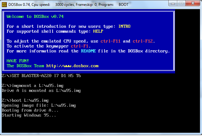 Run Windows 95 on Windows7/Xp/vista : 9 Steps - Instructables