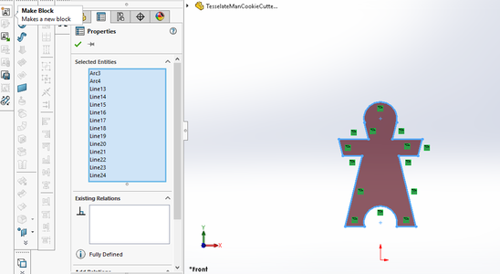 Making It Into a Block to Test the Tesselation