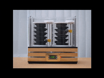 Dual Spiral Marble Clock
