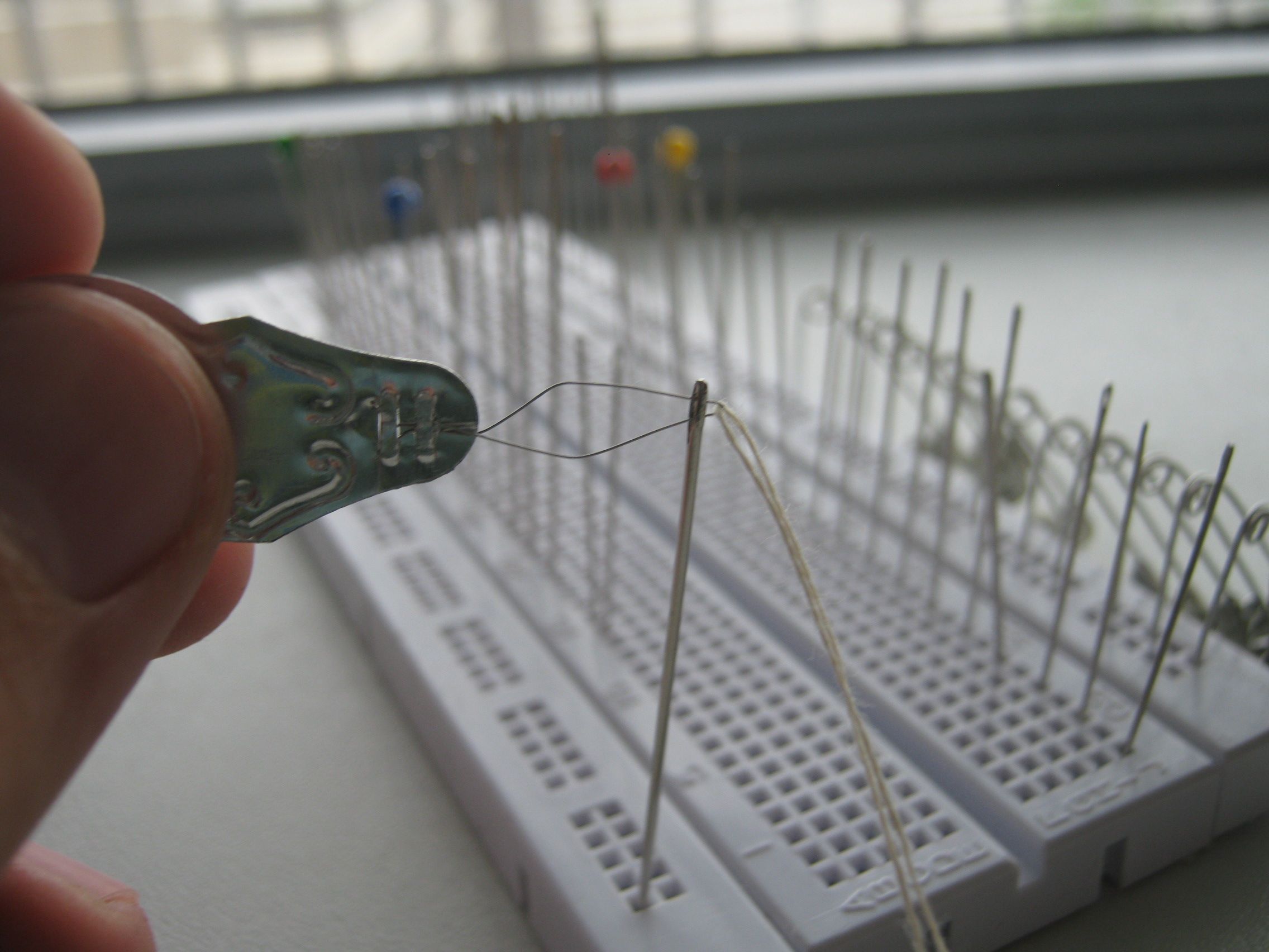 Nerd / Hacker Needle, Thread and Needle Threader 5 Steps Instructables