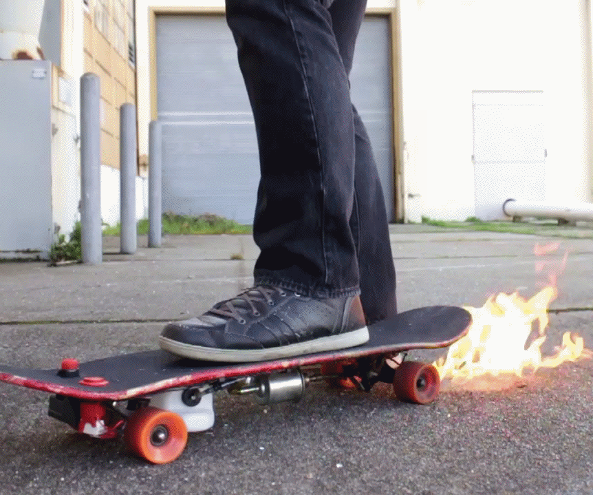 Flamethrower Skateboard