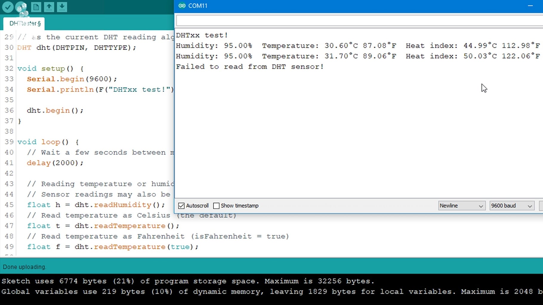 How to Interface DHT 11 Temperature and Humidity Sensor With Arduino ...