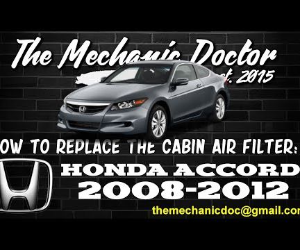 How to Replace the Cabin Air Filter : Honda Accord 2008-2012. 