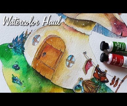 Mushroom House - Watercolor Illustration (PAINTING PROCESS)
