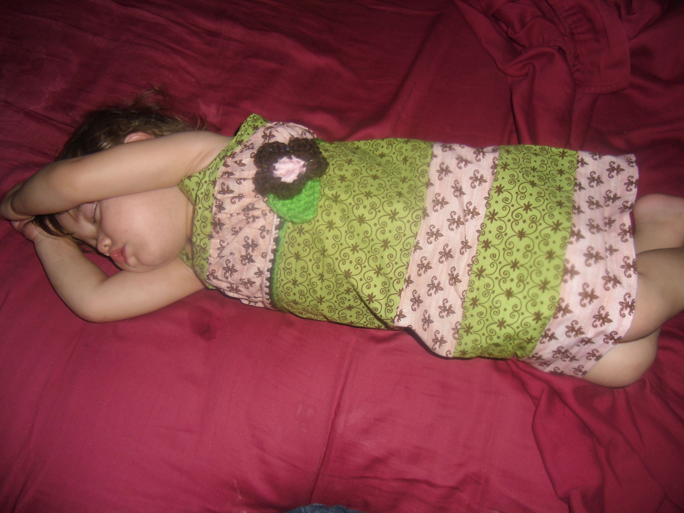 Pink and Green Dress for 18-24month Old