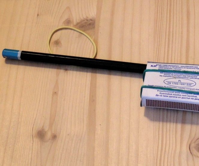 Matchbox-And-Pencil Rubber Band Gun
