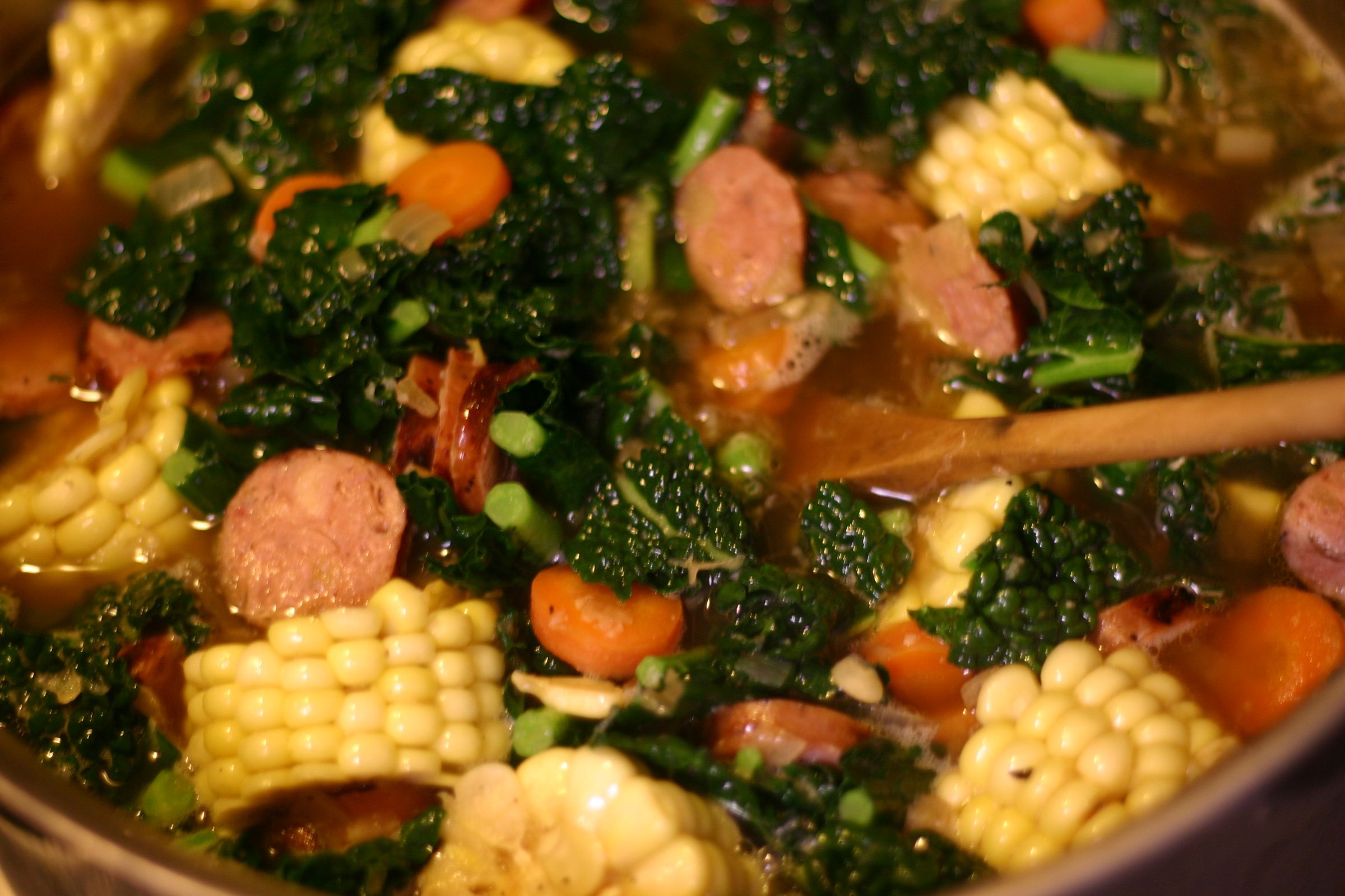 Corn, Carrot, Kale, and Sausage Soup (with Pictures) Instructables