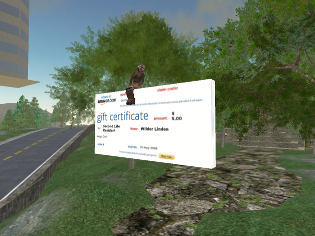 Giving First Life Gifts in Second Life using Amazon.com