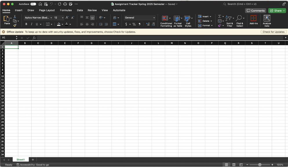 Tracker Table Layout How to Make an Excel Assignment Tracker : 8 Steps (with Pictures ...