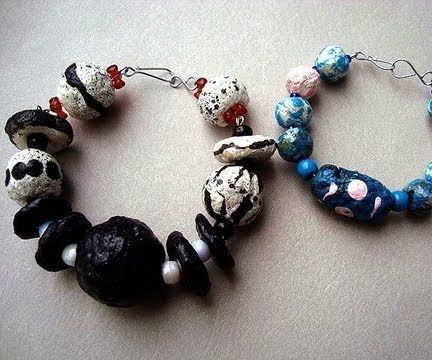 Round Papier Mache Paper Beads