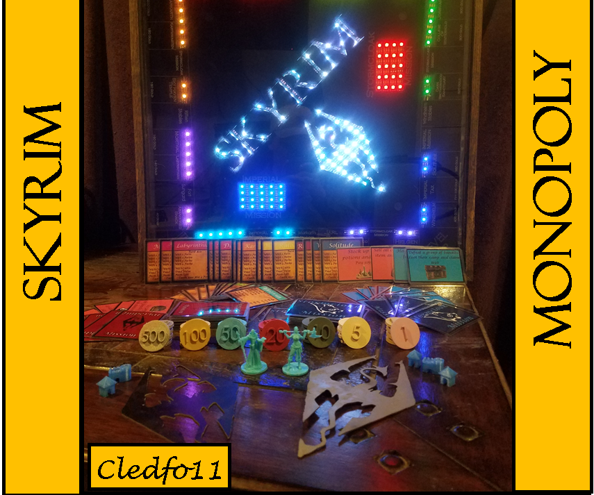 DIY Skyrim Monopoly Board With Arduino LED Lights