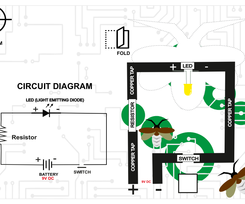 PAPERTRONIC CARD - SIMPLE LED CIRCUIT