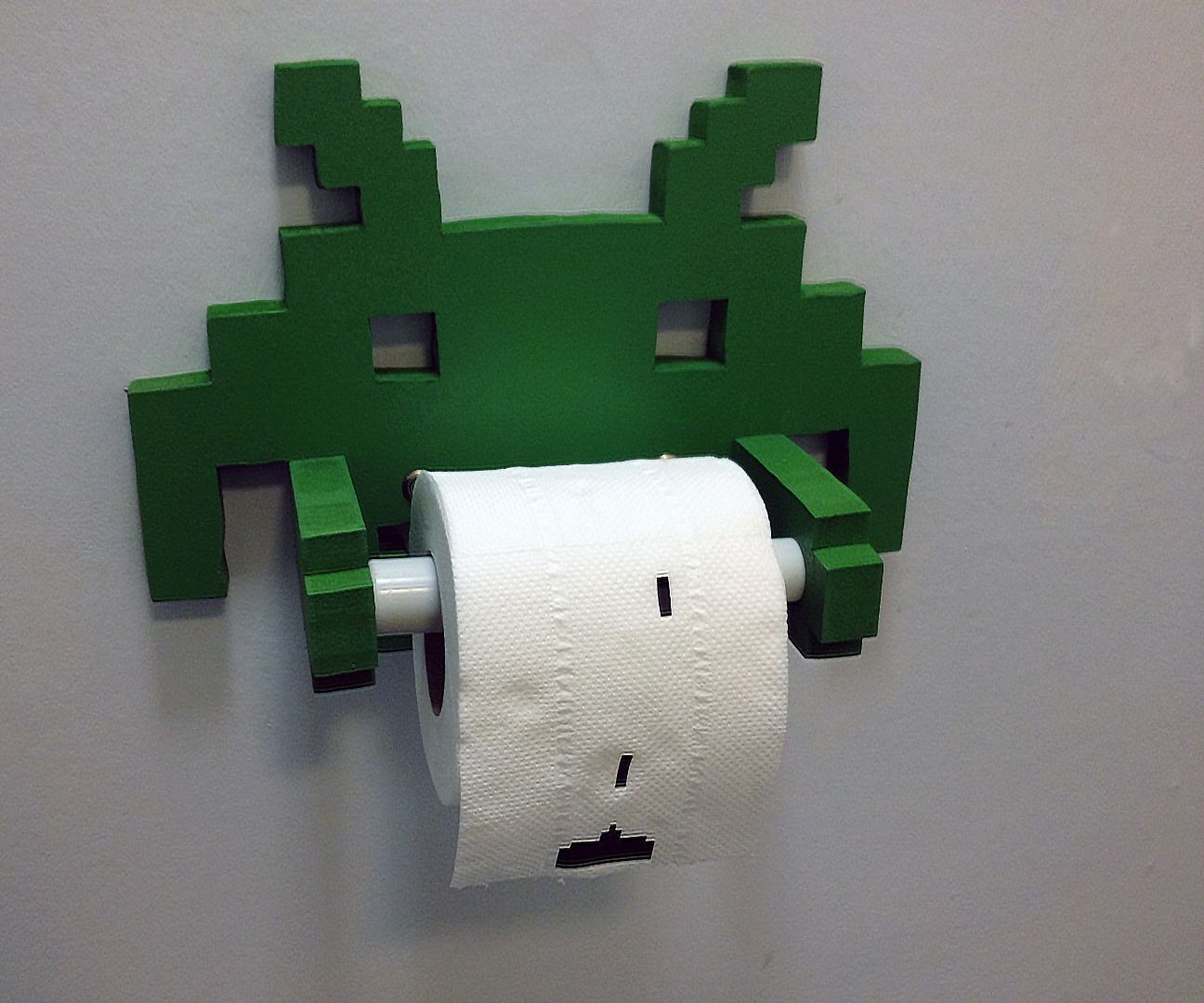 Making a Space Invaders Toilet Roll Holder