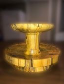Wood Turned Tiered Platter From Reclaimed Rotten Log